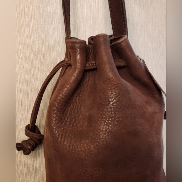 Vintage Coach Sonoma Pebbled Nubuck Lthr Drawstring Bucket Bag #4931 - Picture 6 of 13